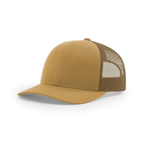 Richardson 112 Classic Six-Panel Adjustable Snapback Trucker Cap - color: Amber Gold