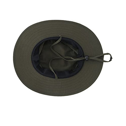 Kids Sun Protection Hat Quick Dry Adjustable Wide Brim Bucket Hat for Boys Girls Summer Fishing Hiking - color: Army Green