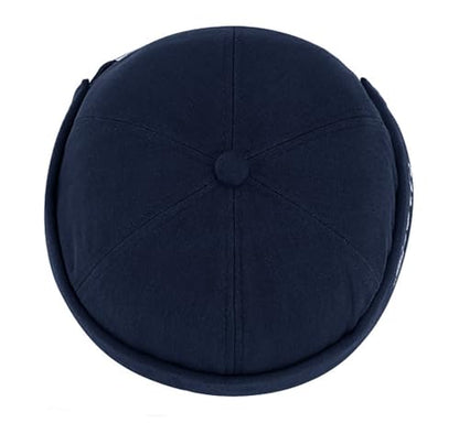 DIYDECAL Retro Brimless Skullcap Hat Docker Cap,Sailor Worker Hat Beanie Hat for Mens - color: Navy Blue