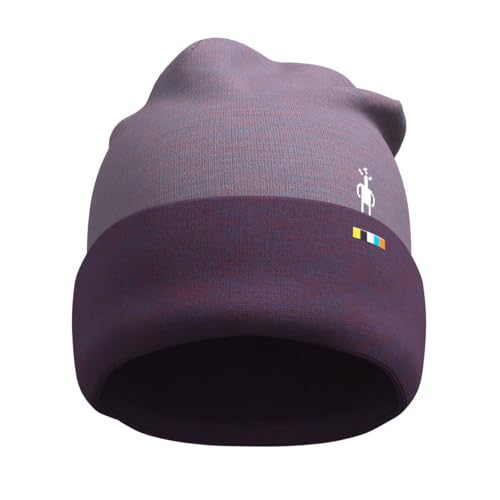 SmartWool Unisex Adult Thermal Merino Reversible Cuffed Beanie - color: Chalk Violet Heather