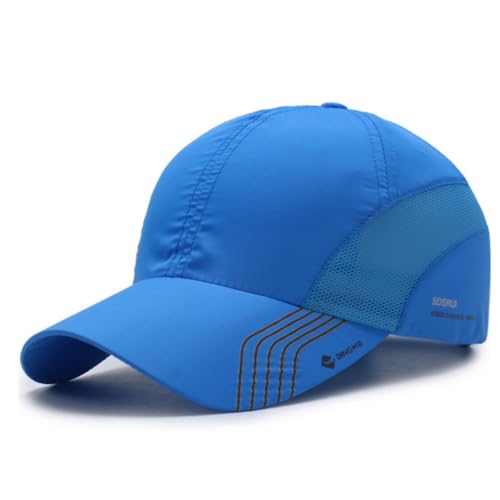 CLAPE Outdoor Sun Visor Hats Lightweight Waterproof Breathable Sports Hat UPF50+ Ultra Thin Cooling Baseball Hats - color: Lake Blue