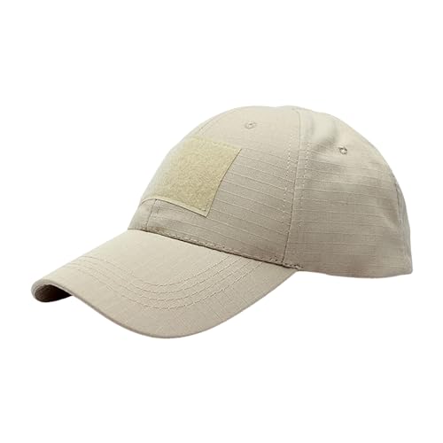 TOPTIE Tactical Baseball Cap with 3 Loop Patch Areas, Adjustable - color: Khaki