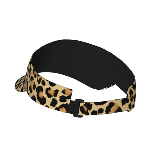 Sun Visor Hats Adjustable Open Top Sport Hat for Golf Women/Men - color: Leopard