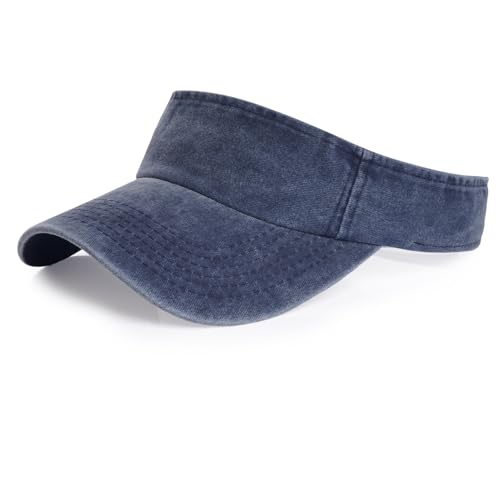Marrywindix 1 Piece of Sport Wear Athletic Visor Sun Sports Visor Hat Visor Adjustable Cap for Women and Men - color: Dark Blue