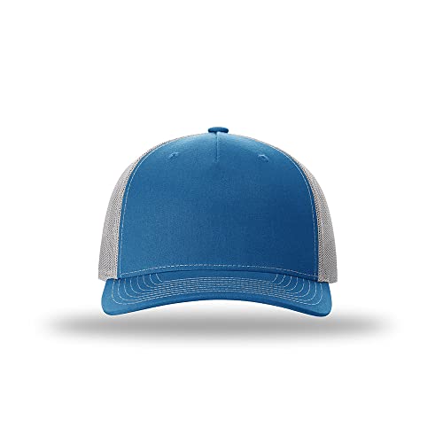 Richardson 112FP & 112PFP Classic Fit Five-Panel Snapback Trucker Cap |OSFM - color: Cobalt Blue/Grey