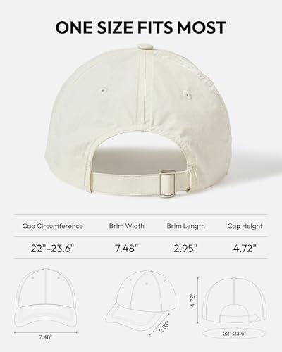 Jeasona UPF 50+ UV Protection Running Hat for Women, Lightweight Quick Dry Packable Sun Protection Baseball Cap - color: Beige
