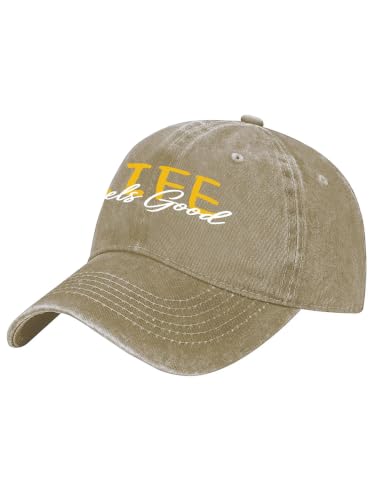 Inspirational Quote Baseball Cap Adjustable Cotton Dad Hats for Women Men - color: Khaki
