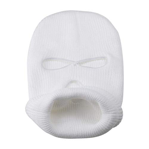 3-Hole Ski Face Mask Balaclava for Men and Women,Set of 2 - color: White
