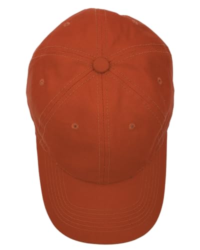 Gelante Cotton Twill Washed Unstructure Baseball Cap - Adjustable Blank Hat for Men Women - Wholesale Bulk Lot of 6 Pack - color: Solid Orange