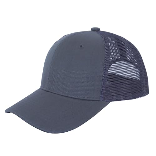 ZH 12 Pack Mesh Trucker Hats, Bulk Baseball Caps for Men and Women, Trucker Cap Wholesale - color: Dark Gray