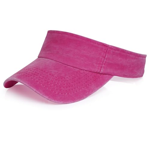 Marrywindix 1 Piece of Sport Wear Athletic Visor Sun Sports Visor Hat Visor Adjustable Cap for Women and Men - color: Rose Red