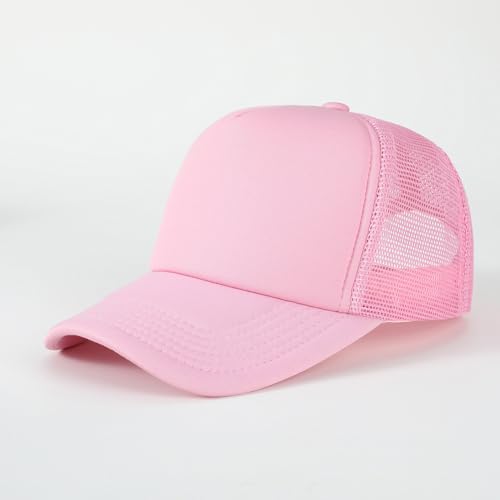 Kids-Girls-Trucker-Hat Adjustable-Baseball-Cap Toddler Mesh Sun Hats 2-6Y - color: Pink