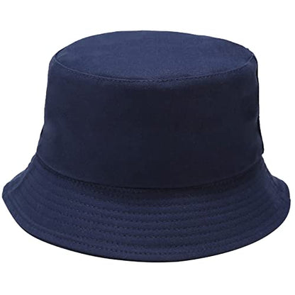 Unisex Bucket Hat Beach Sun Hat Aesthetic Fishing Hat for Men Women Teens, Reversible Double-Side-Wear - color: Navy Blue