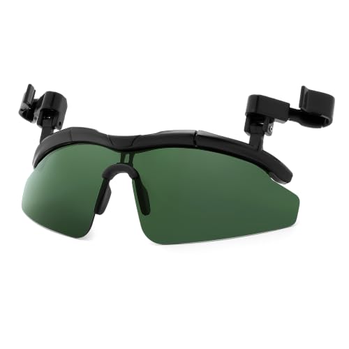 FEISEDY Polarized Clip Cap Sunglasses, UV400 Sports Hat Visor B0356 - color: Green