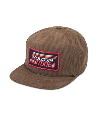 Volcom Men's Snapback Hat– 6-Panel Twill Flat Brim Cap Adjustable Snap Closure - color: Wern