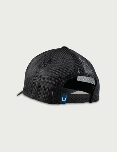 Mens Trucker Hat, Anti-Glare Snapback Fishing Hat for Men - color: Huk and Bars - Black
