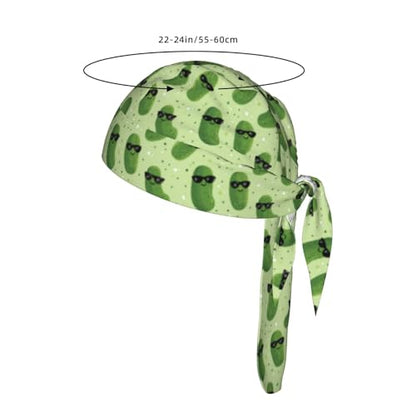 Adjustable Cycling Cap, Quick Dry Sports Bandana Skull Cap Helmet Liner - color: Pickle