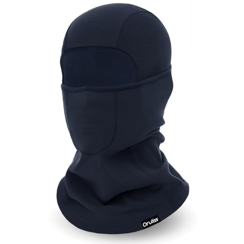 Breathable Balaclava Ski Mask for Men Women, Warm Winter Face Mask for Cold Weather Motorcycling Skiing Outdoor Work - color: Navy