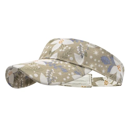 YAMEIZE Leopard Sun Visors for Women Men - Cheetah Print Running Golf Tennis Sun Hat Adjustable Ponytail Cap for Sport - color: Beige