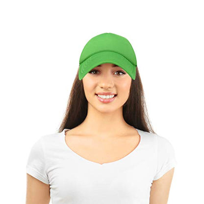 DALIX Solid Blank Trucker Hats Caps 2 Pack - color: Kelly Green