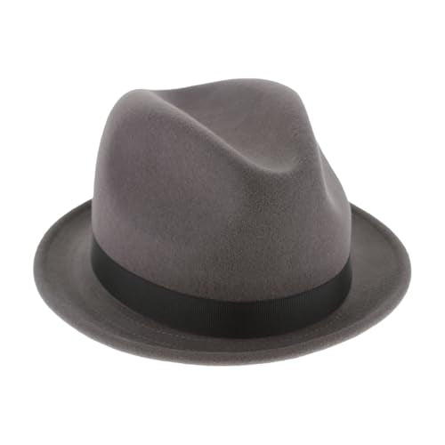Hats in the Belfry Paine Stingy Brim Fedora - color: Grey, size: X-Large