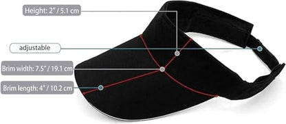 Unisex Sun Visor Hat Empty Top Baseball Cap Lightweight Sun Hat Beach Cap with Adjustable Strap for Running, Tennis, Golf - color: Coffee