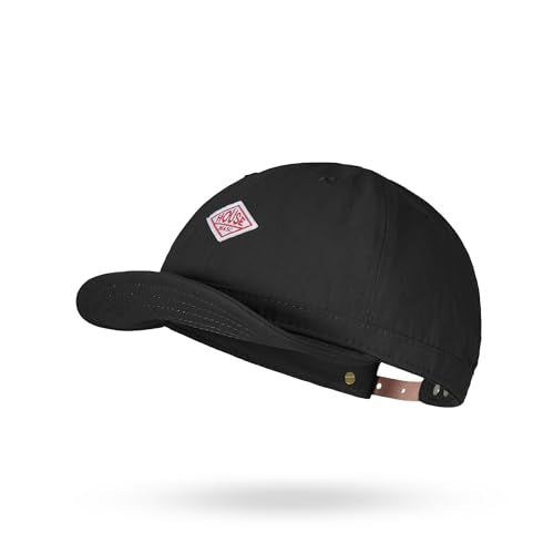 CLAPE Soft Brim Dad Hat, Classic Baseball Cap with Short Bill Cotton Camp Hat Trucker Cap for Sun Protection, Adult Chill Cap - color: Bb5-black