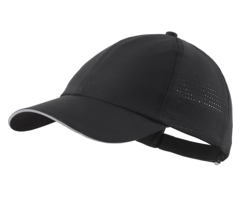 Home Prefer Reflective Water Repellent Quick Dry Airy UPF50+ Sun Hat for Men Women Outdoor Sports Baseball Caps Unisex - color: Black