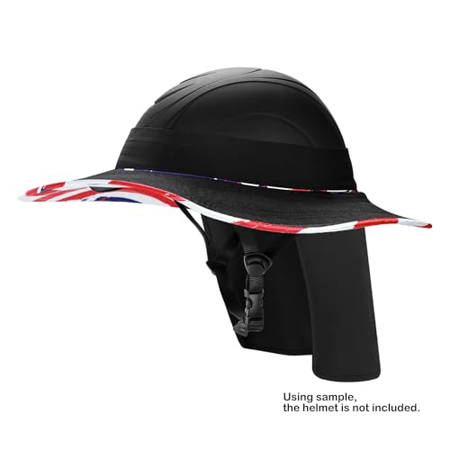 Tontron Helmet Visor |Hard Hat Sunshade with Detachable Neck Flap - color: Liberty