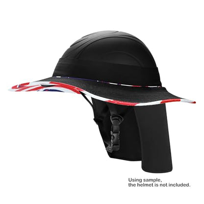 Tontron Helmet Visor |Hard Hat Sunshade with Detachable Neck Flap - color: Liberty