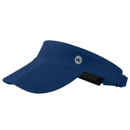 WANDER Sports Sun Visor Hat Mesh Foldable Brim for Men Women Running - color: Navy Blue