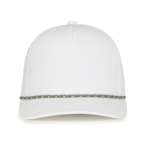 Outdoor Cap OC551 Mesh Back 5-Panel Hat – Bulk Packs Available, One Size - color: White