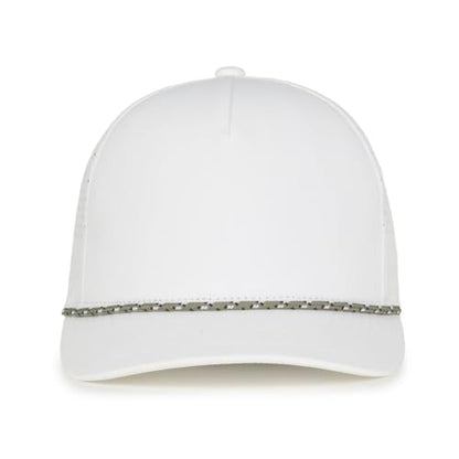 Outdoor Cap OC551 Mesh Back 5-Panel Hat – Bulk Packs Available, One Size - color: White