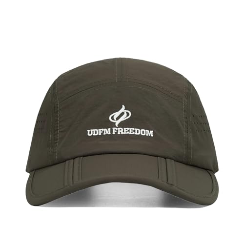 Clakllie Quick Dry 5 Panel Cap for Men Summer Folding Outdoor Hat Breathable Baseball Cap Unstructured Running Hiking Hats - color: Bs26zd01-taupe