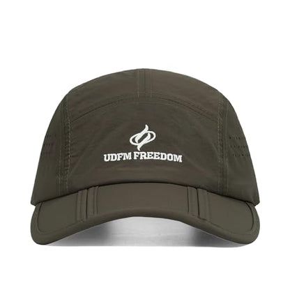 Clakllie Quick Dry 5 Panel Cap for Men Summer Folding Outdoor Hat Breathable Baseball Cap Unstructured Running Hiking Hats - color: Bs26zd01-taupe