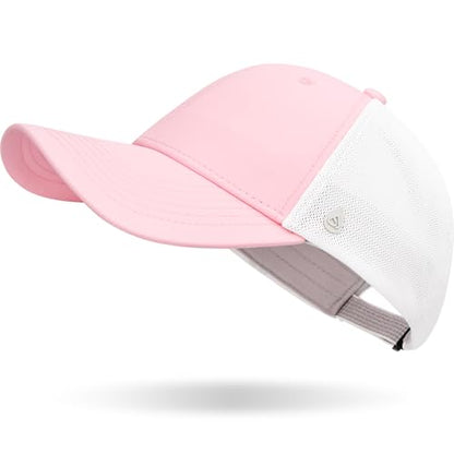 AOPREL Cloud-Touch Trucker Hat - High-Density Structured Mesh Baseball Cap Men & Women，Shape-Retaining Breathable UPF 50+ - color: Blush Pink · Soft
