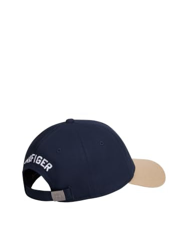 Tommy Hilfiger Men's Cotton Billy Adjustable Flap Baseball Cap - color: Sky Captain/Beige