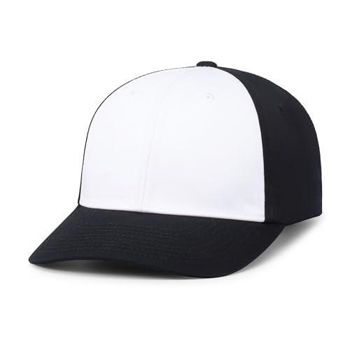 Pacific Headwear Unisex Adult Pacific Headwear Hybrid Snapback Dad Cap - color: White/Black/Black