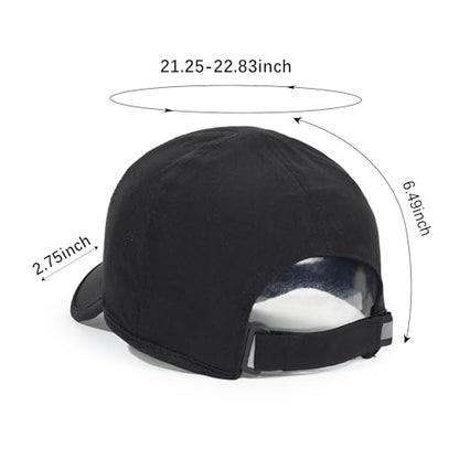 HH HOFNEN Quick Dry Baseball Hat Unstructured Athletic Golf Cap Women Men - color: 3-black+lightgray+darkgray