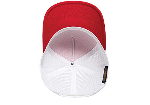 Yupoong Men's Yp Classics 5-Panel Retro Trucker Cap-2-tone - color: Red/White