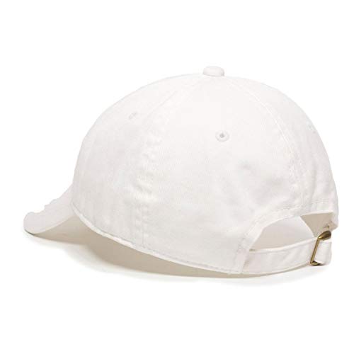 Pigeon Baseball Cap Embroidered Cotton Adjustable Dad Hat - color: White