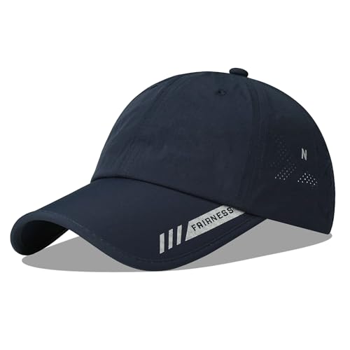 Croogo Quick Dry Running Hat Sun UPF 50+ Lightweight Baseball Cap for Men - color: Navy