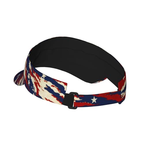 Adjustable Sun Visor Hats, Lightweight Open-Top Sports Visors - color: American Camo