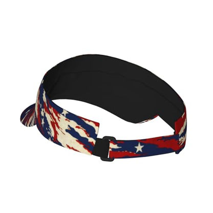 Adjustable Sun Visor Hats, Lightweight Open-Top Sports Visors - color: American Camo