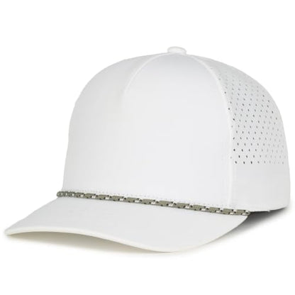 Outdoor Cap OC551 Mesh Back 5-Panel Hat – Bulk Packs Available, One Size - color: White