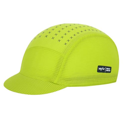 YKYWBIKE Cycling Cap for Men & Women,Sun Protection Cycling Hat Under Cycling Helmet,Cooling Helmet Liner with Sun Visor - color: Yellow