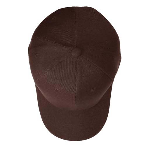 Falari Wholesale Bulk Lot 12-Pack Baseball Cap Adjustable Size Plain Blank Solid Color - color: Brown