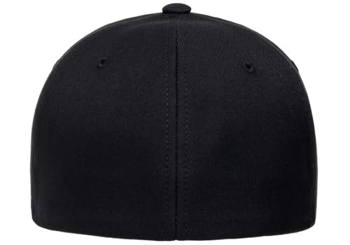 Flexfit 6100NU Tri-Layer Seamless Baseball Cap Bundle w/Cap Catcher - color: Black, size: Large-X-Large