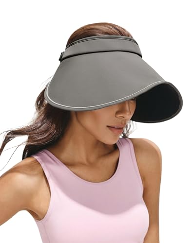 BENEUNDER Wide Brim Sun Hat for Women UPF50+ UV Protection Side Face Coverage Rollable Packable Beach Travel Vacation - color: Grey