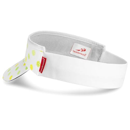 Headsweats Unisex Adult Lightweight Performance Running Sun Visor - color: White/Neon Pickleball
